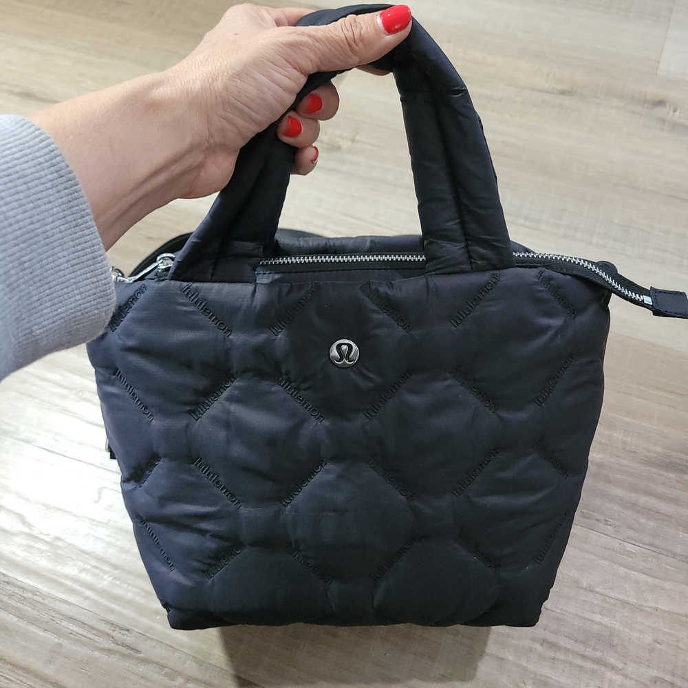 lululemon athletica Black Quilted Tote Bag